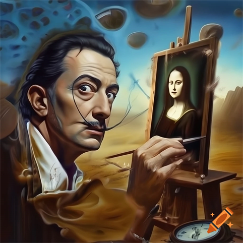 Salvador Dali Pintando La Monalisa Arte Digital
Creada Por El Artista DAPACU Arte Multidimensional